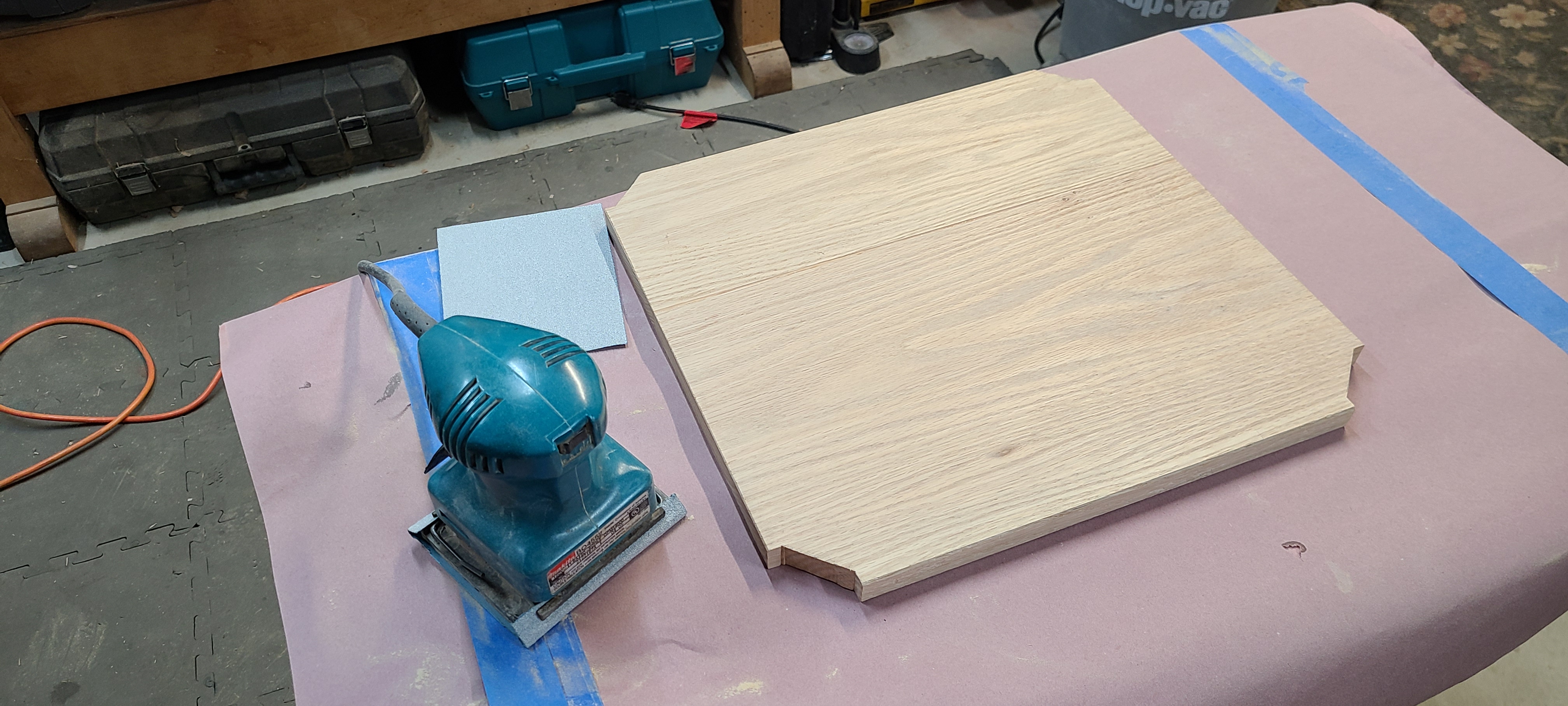 Sanded shelves